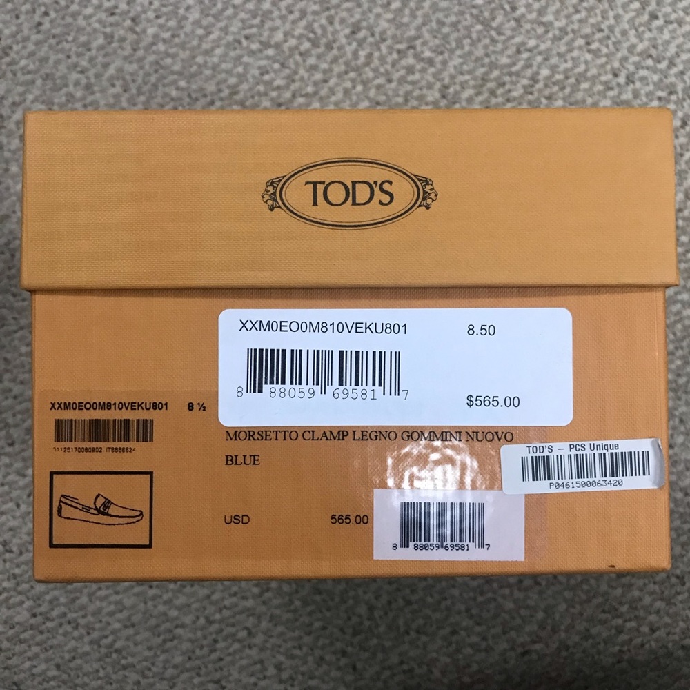 TOD’S - Navy Suede Driver Loafers + Box - Picture 16 of 16